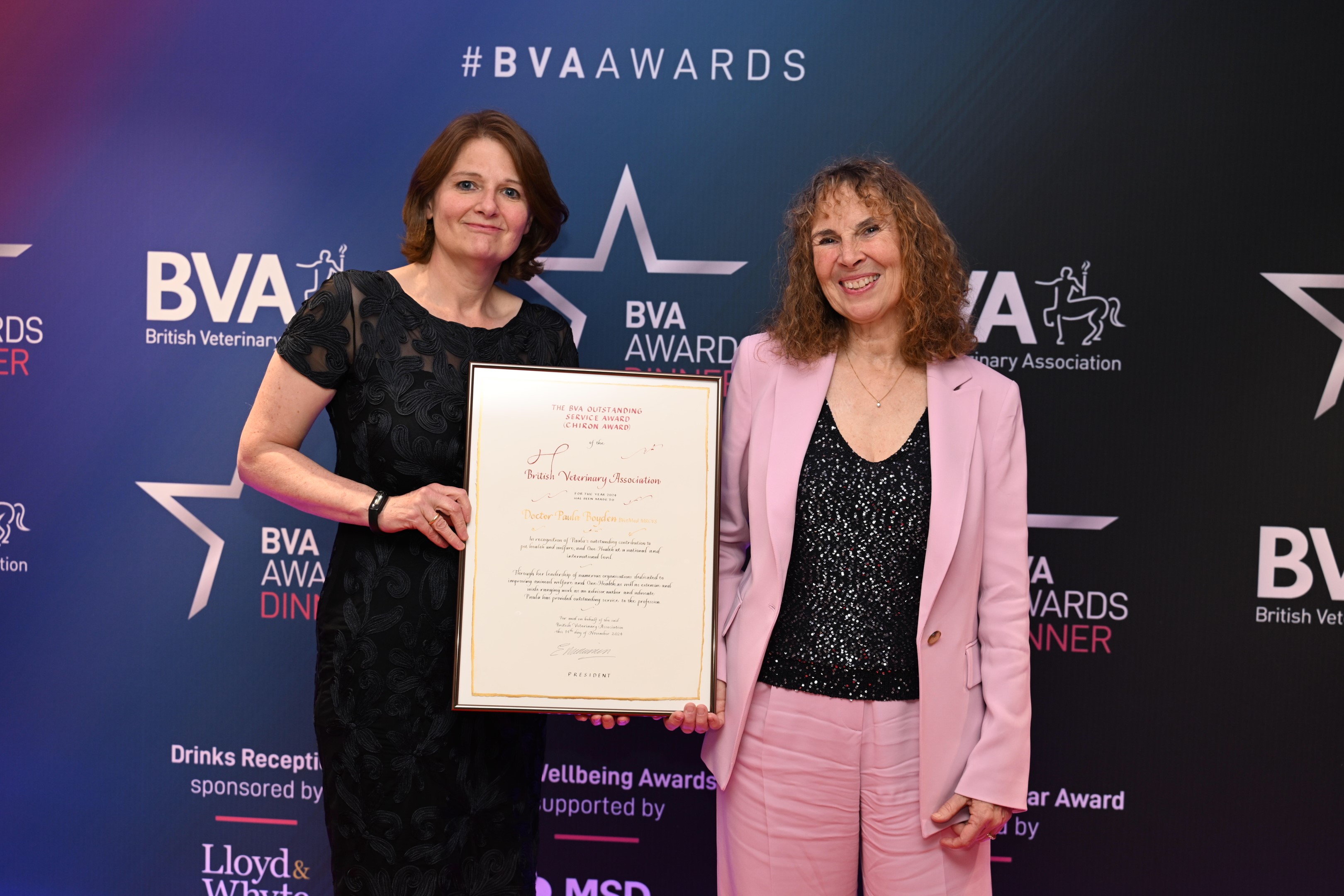 BVA’s Outstanding Service Award 2024 presented at first BVA Awards Dinner  Image